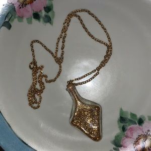 Vintage Bottle of Gold Necklace